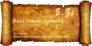 Bazilidesz Zsanett névjegykártya